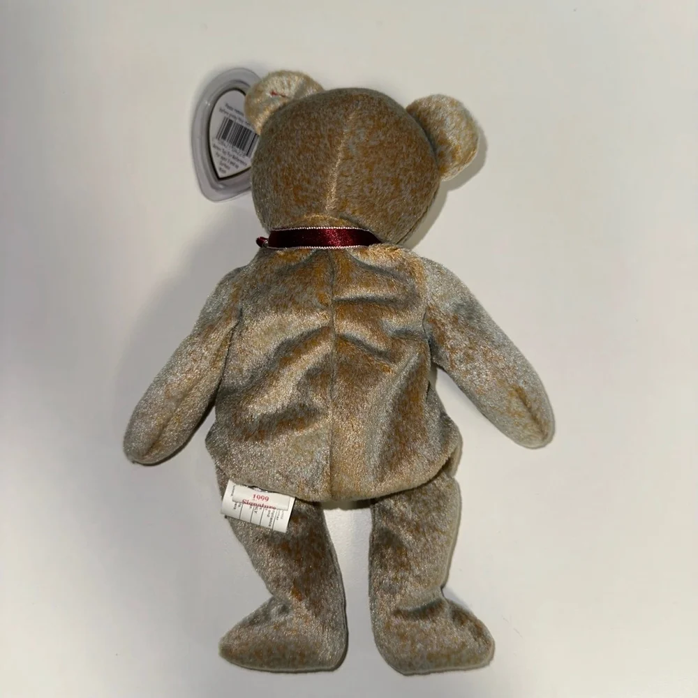 Ty Beanie Baby 1999 Signature Bear Plush Toy Gold Mint Canadian Tush Tag NWT NEW